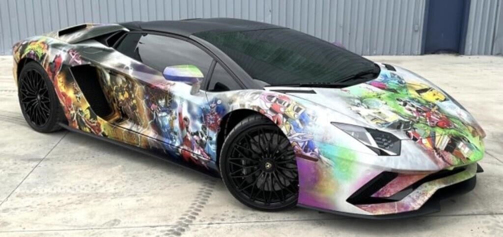 The to be auctioned "Power Rangers" Lamborghini is a hot commodity. 