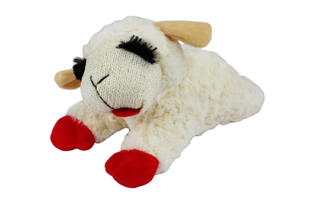 Multipet Lamb Chop Squeaky Plush Dog Toy