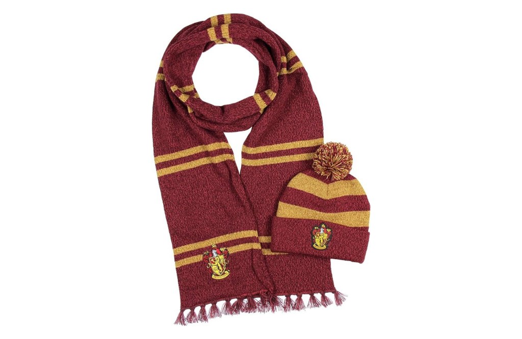 Harry Potter Hogwarts Houses Knit Scarf & Pom Beanie Set