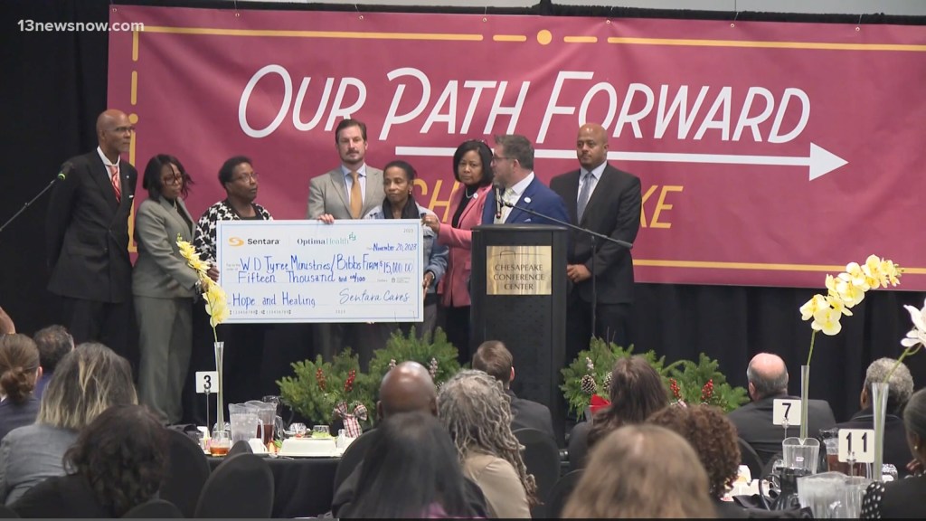 On the one-year anniversary of the Chesapeake, Va., Walmart shooting on Wednesday, the six victims' families collectively received $15,000 from nonprofit healthcare company Sentara Health.