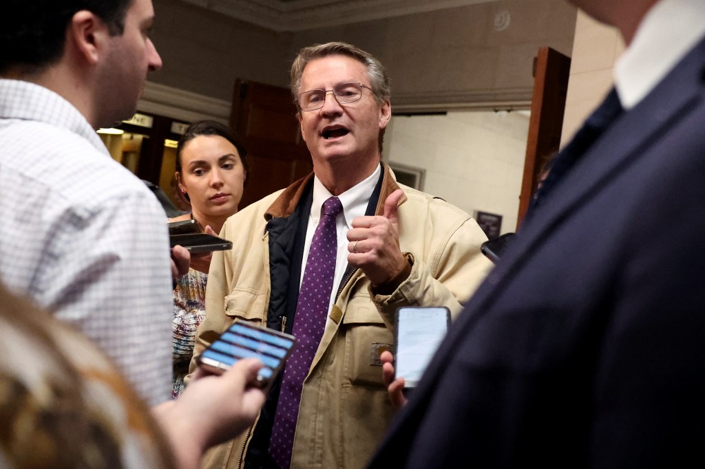 Rep. Tim Burchett (R-TN) speaks to the media during a House Republican candidates forum.