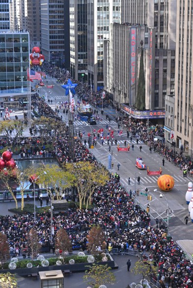 Balloons and floats at the 97th Macy's Thanksgiving Day Parade on Thursday, November 23, 2023 in New York City.