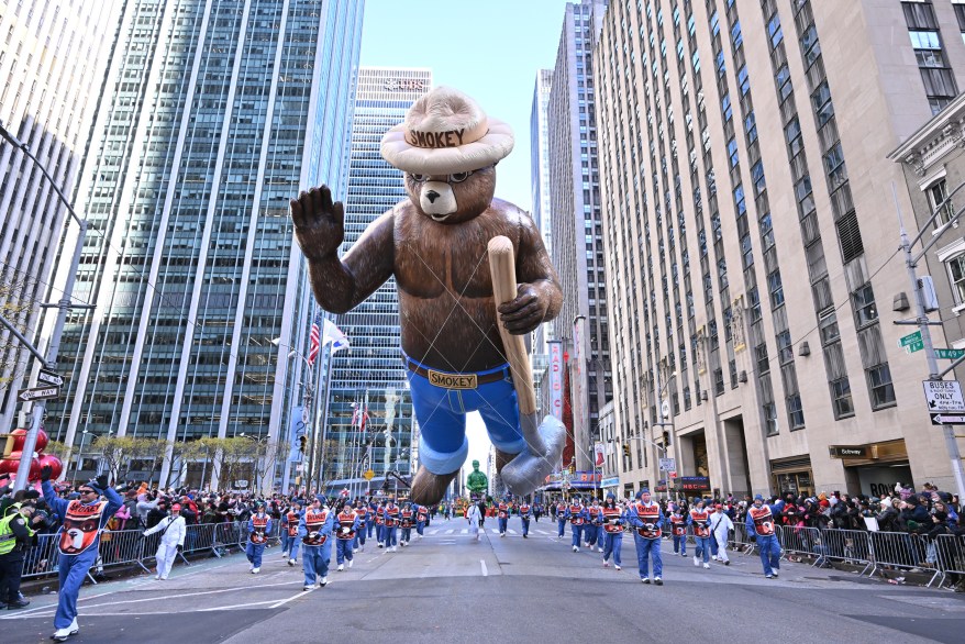 Balloons and floats at the 97th Macy's Thanksgiving Day Parade on Thursday, November 23, 2023 in New York City.