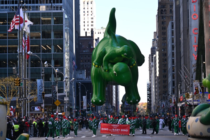 Balloons and floats at the 97th Macy's Thanksgiving Day Parade on Thursday, November 23, 2023 in New York City.