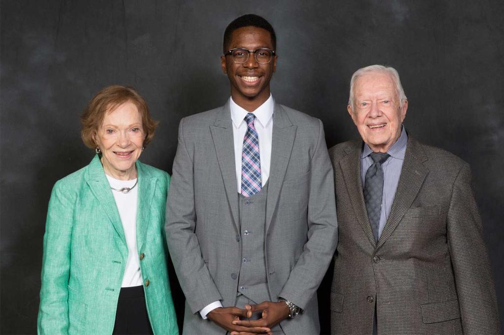 Elom Tettey-Tamaklo, former president Jimmy Carter, Rosalynn Carter