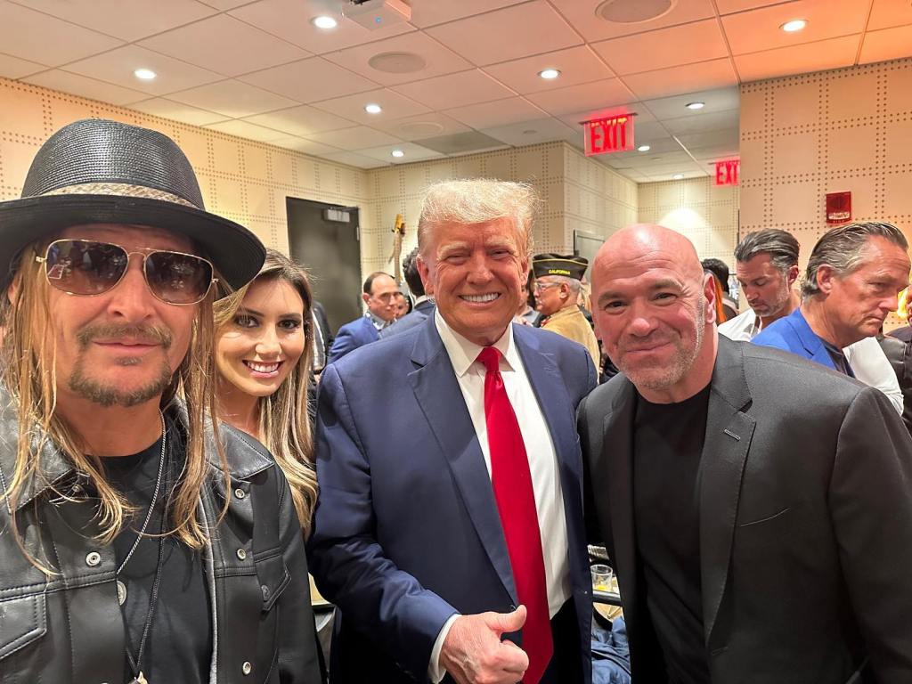 Habba with Trump, Kid Rock and UFC President Dana White.