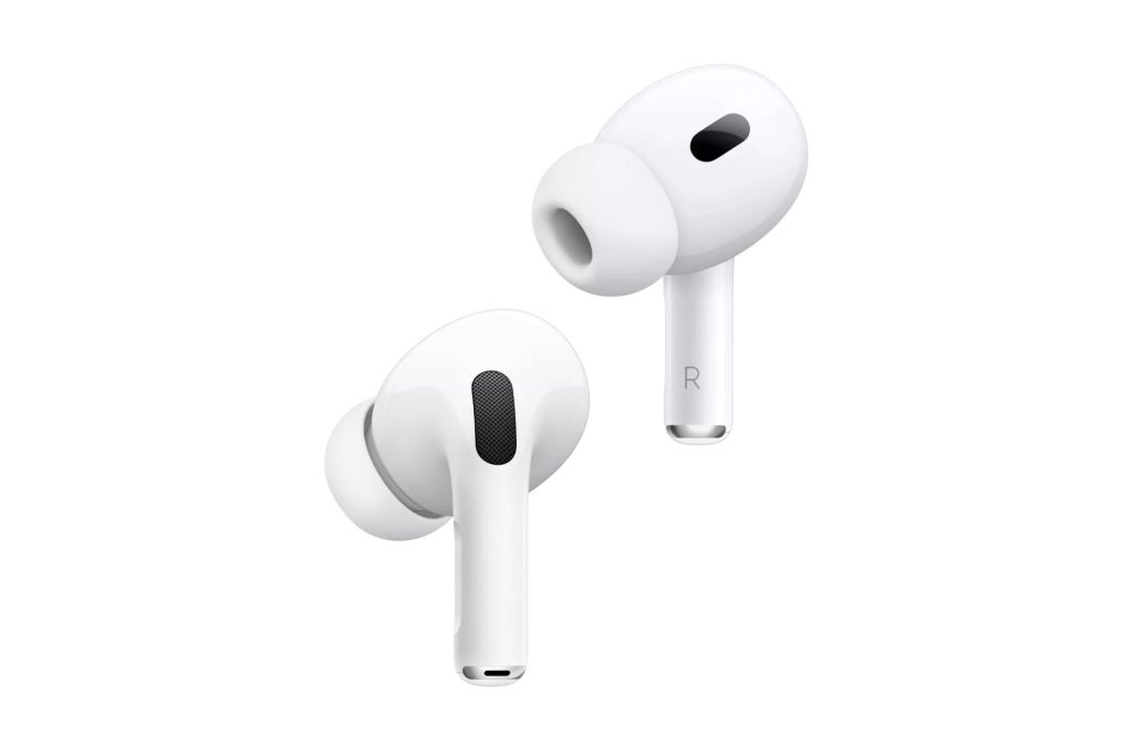 A pair of Apple AirPods