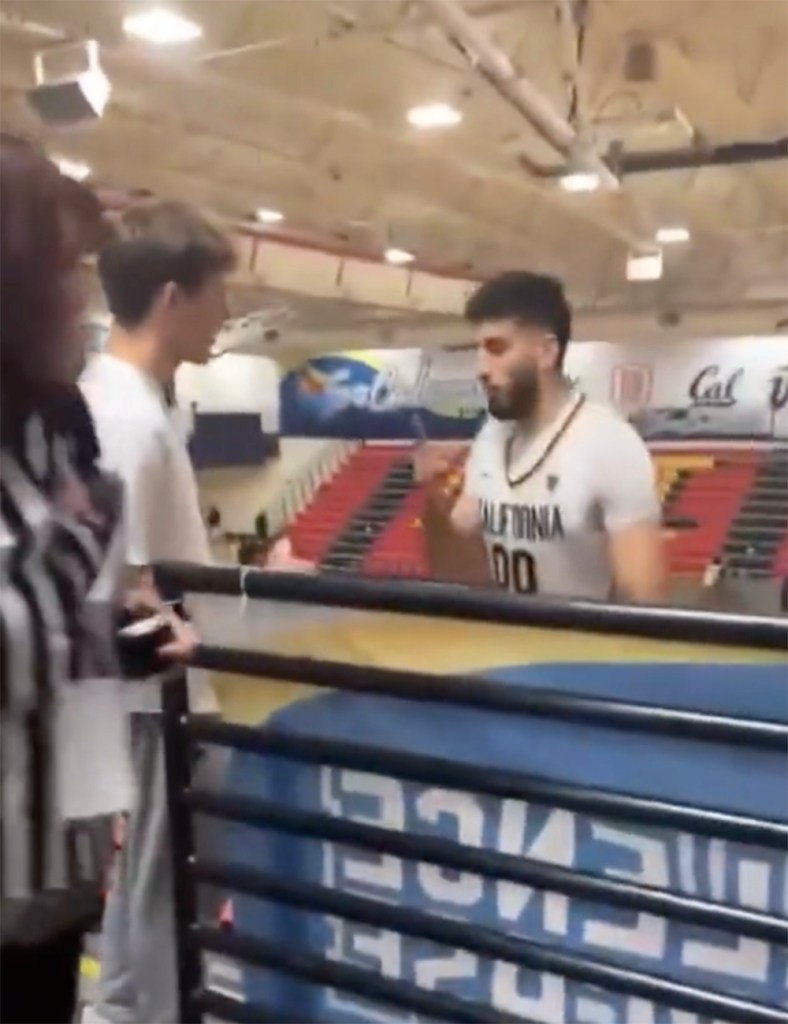 Cal men's basketball forward Fardaws Aimaq was seen confronting a fan that allegedly called him a terrorist during a game against UTEP.