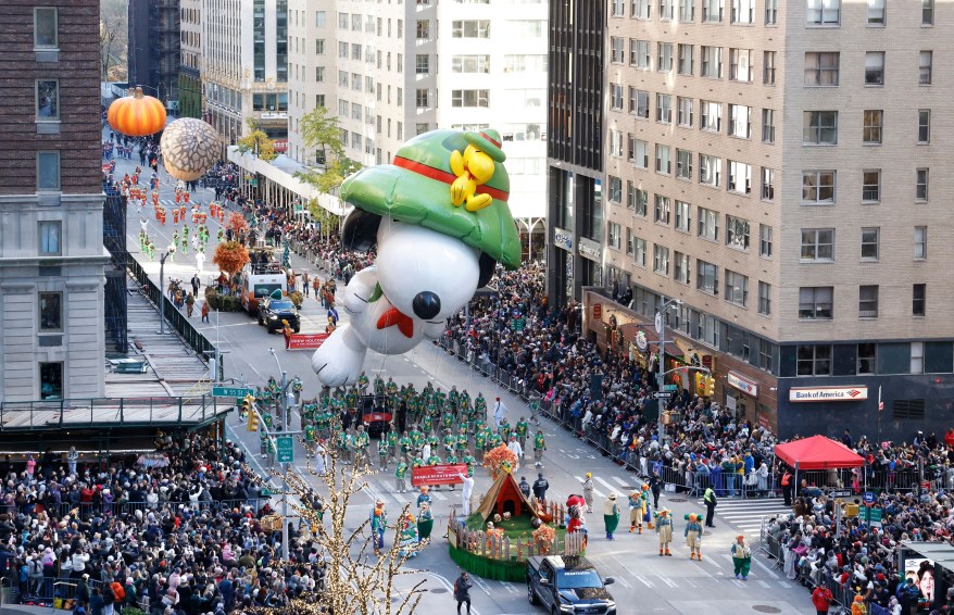 Balloons and floats at the 97th Macy's Thanksgiving Day Parade on Thursday, November 23, 2023 in New York City.