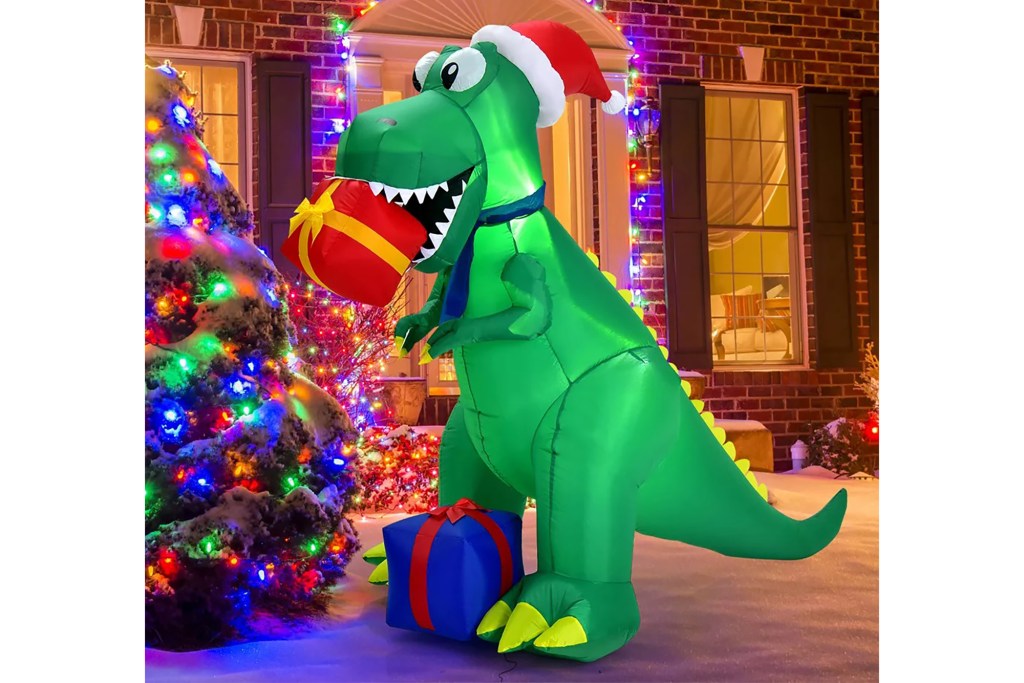 Christmas dinosaur