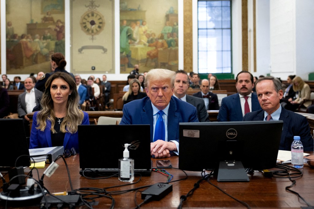 Former U.S. President Donald Trump attends the Trump Organization civil fraud trial, in New York State Supreme Court in Manhattan.