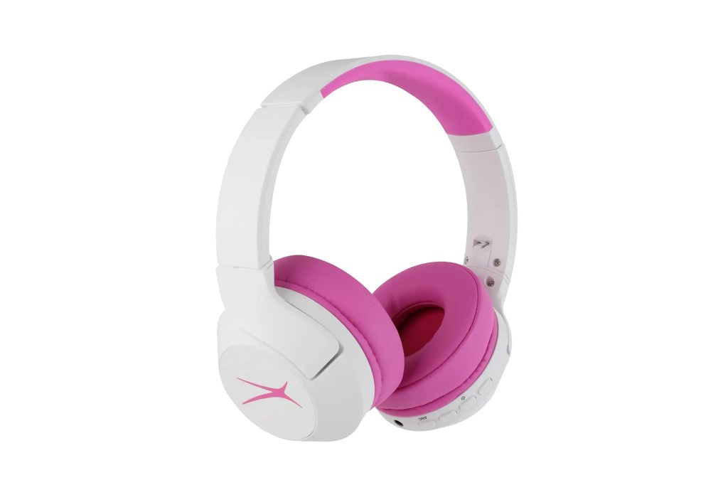 Kid safe headphones in pink