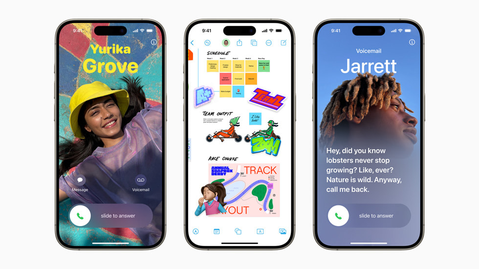 iOS 17, available today as a free software update, upgrades the communications experience with Contact Posters, a new stickers experience, Live Voicemail, and much more.
