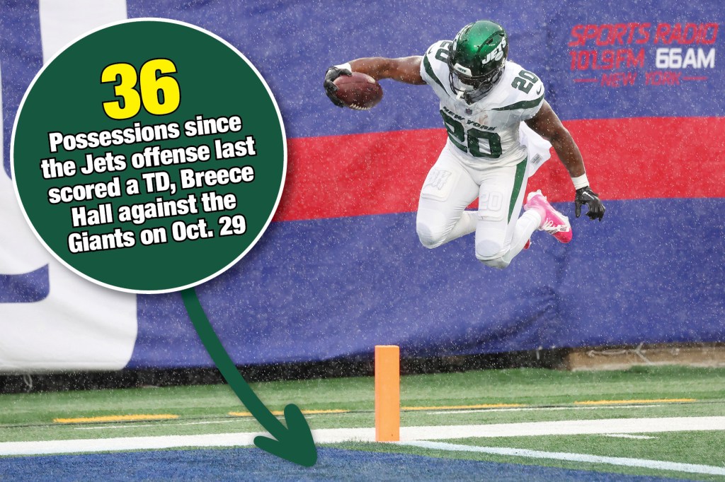 The Jets have been in a touchdown drought.