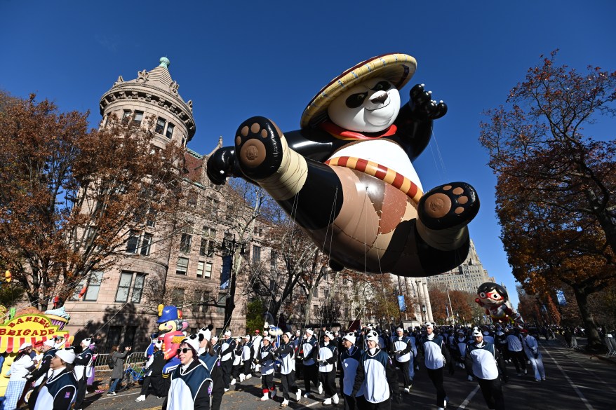 Balloons and floats at the 97th Macy's Thanksgiving Day Parade on Thursday, November 23, 2023 in New York City.