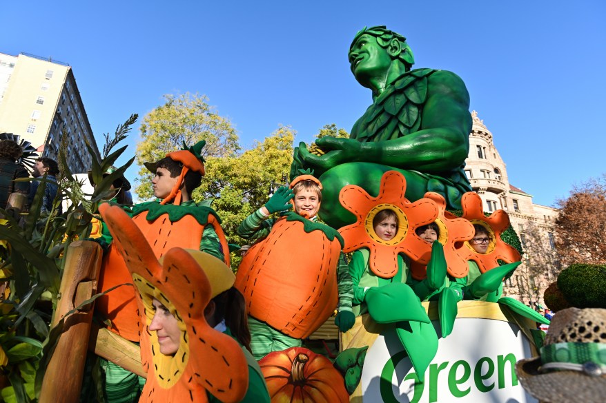 Balloons and floats at the 97th Macy's Thanksgiving Day Parade on Thursday, November 23, 2023 in New York City.