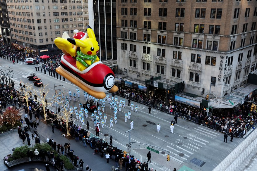 Balloons and floats at the 97th Macy's Thanksgiving Day Parade on Thursday, November 23, 2023 in New York City.