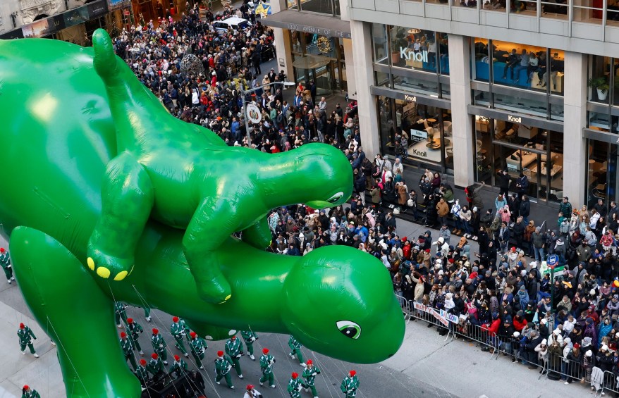 Balloons and floats at the 97th Macy's Thanksgiving Day Parade on Thursday, November 23, 2023 in New York City.