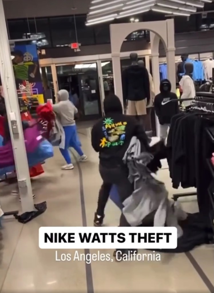 Teens caught on camera ransacking LA Nike Watts store