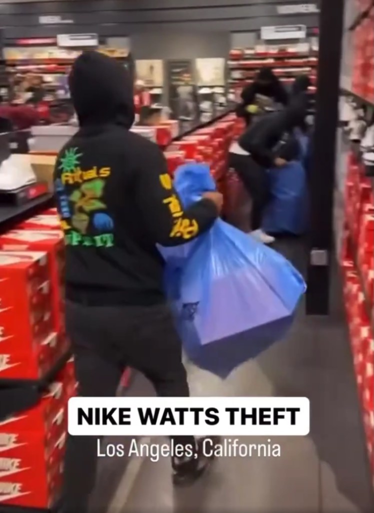 Teens caught on camera ransacking LA Nike Watts store