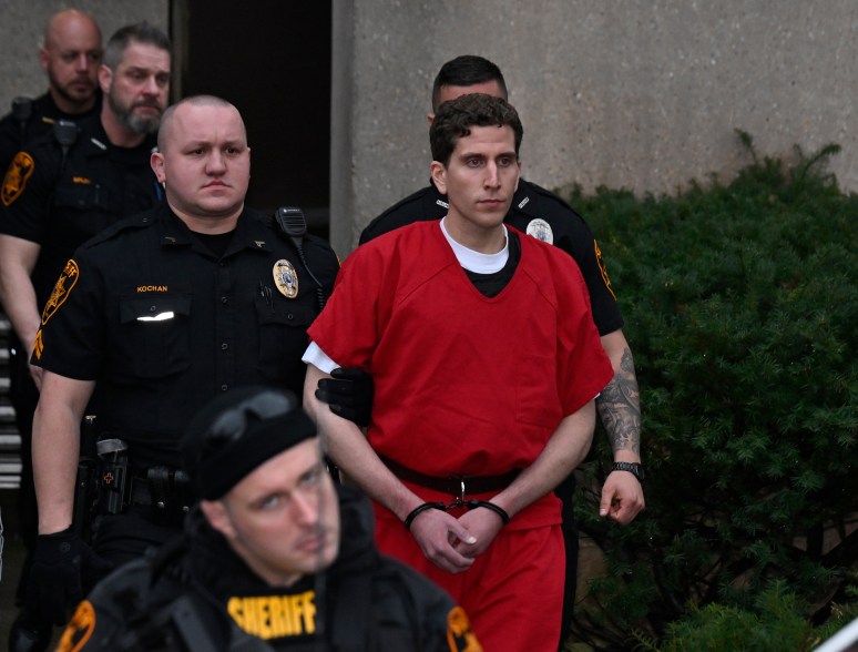 Bryan Kohberger, who is accused of killing four University of Idaho students, is escorted from an extradition hearing at the Monroe County Courthouse in Stroudsburg, Pa., Tuesday, Jan. 3, 2023.