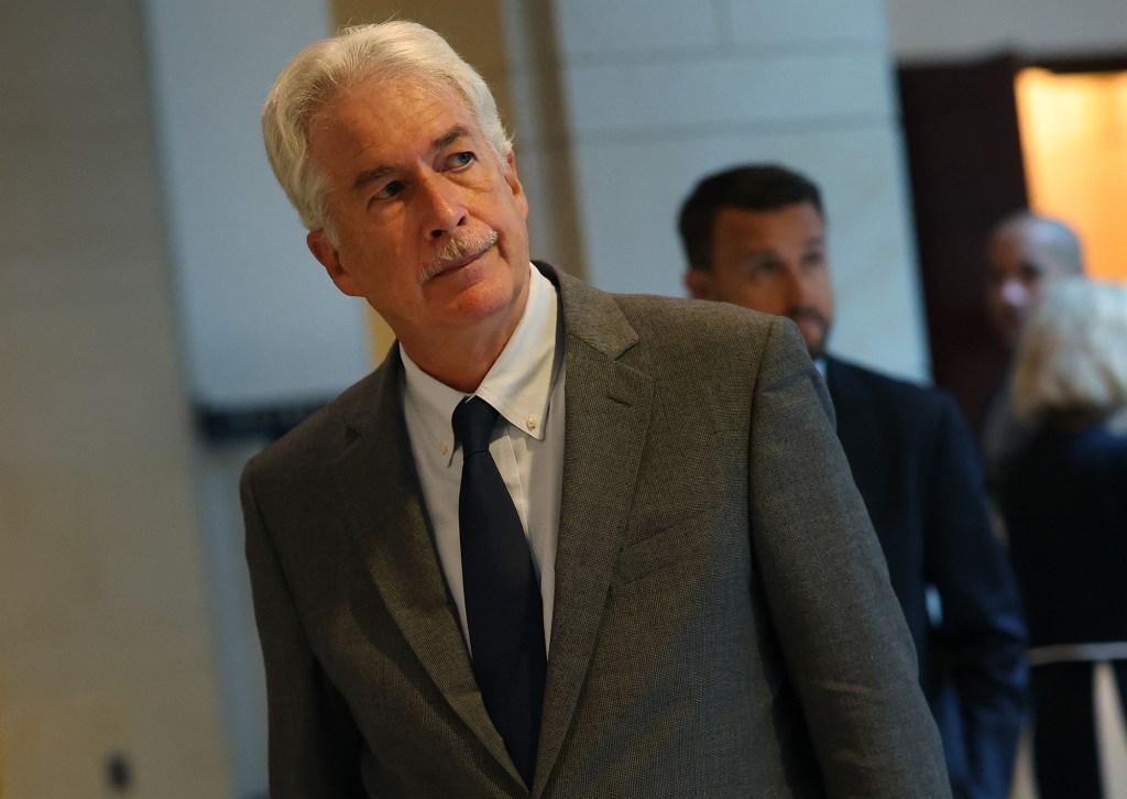 CIA Director William Burns arrives for a briefing on Ukraine at the U.S. Capitol on September 20, 2023 in Washington, DC.