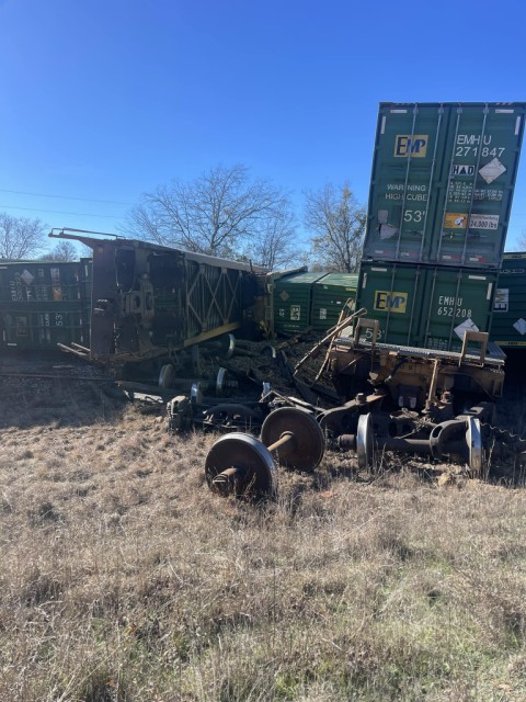 Two train engines and 17 train cars derailed in total, according to the Texas Department of Safety. 