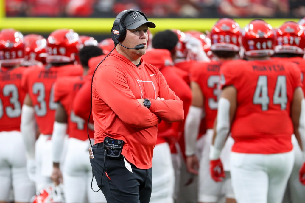 Head coach Barry Odom of the UNLV Rebels.