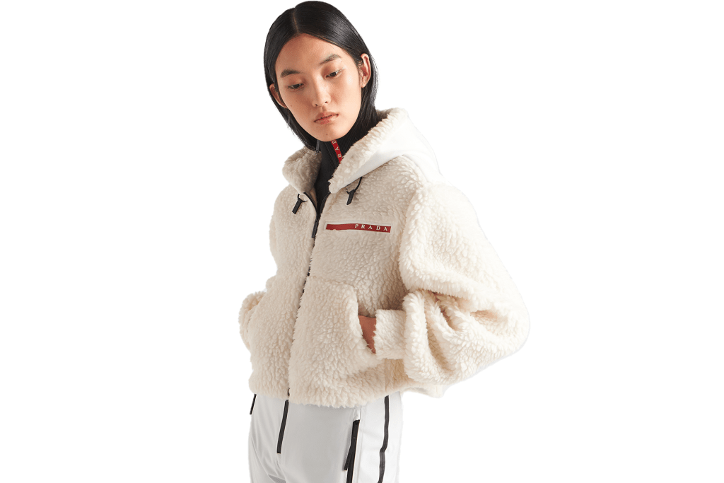 Prada Cropped Double Fleece Jacket