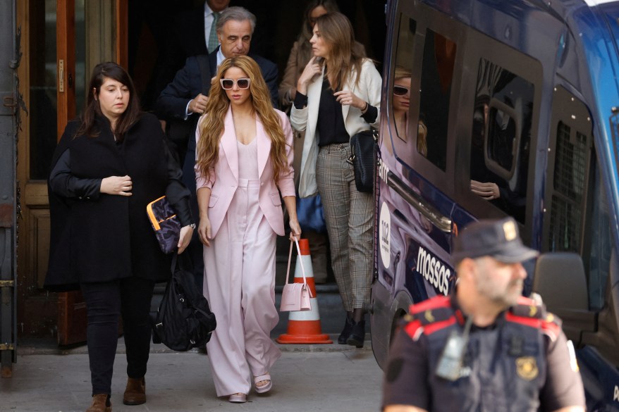 Colombian singer Shakira leaves court after her trial on tax fraud charges in Barcelona, Spain, on Nov. 20, 2023. She ultimately cut a deal with prosecutors to avoid jail time.