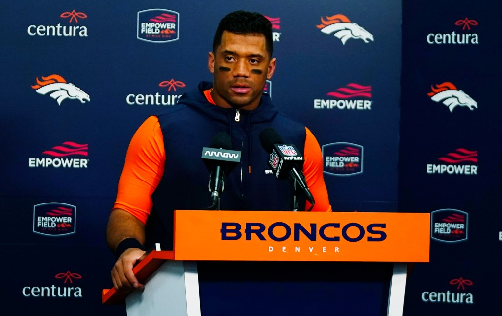 Russell Wilson was benched by the Broncos in December 2023.