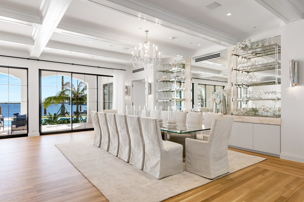 The home's dining area.