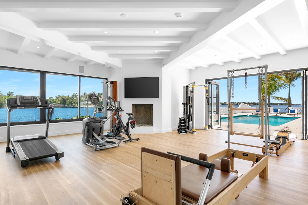 An area for wellness includes a gym.