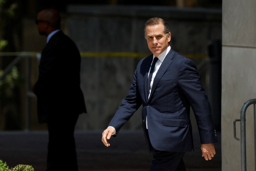 Hunter Biden, son of President Joe Biden, departs federal court after a plea hearing on two misdemeanor charges of willfully failing to pay income taxes in Wilmington, Delaware, on July 26, 2023. 