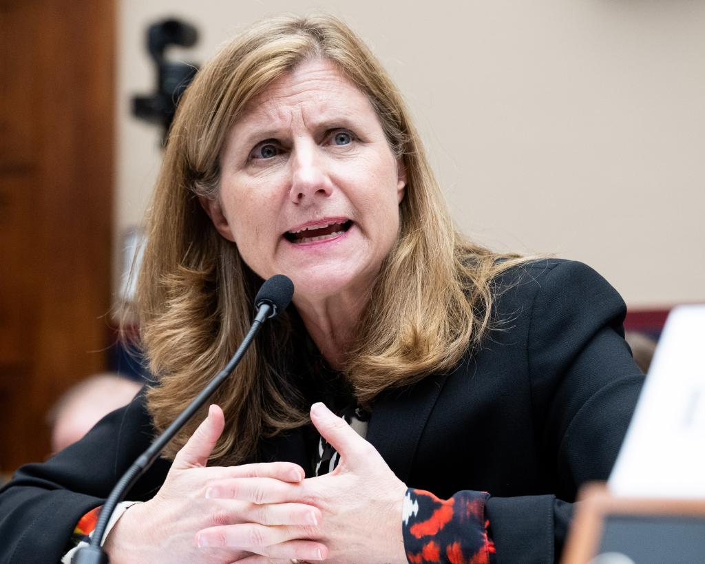 Former University of Pennsylvania President Liz Magill is pictured at a congressional hearing.