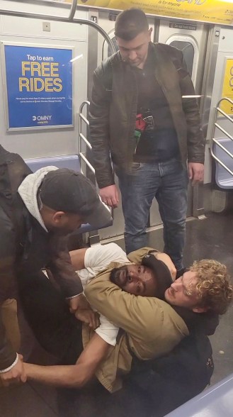 Jordan Neely, a 30-year-old homeless black man, was placed in a chokehold by Daniel Penny, a 24-year-old white former Marine, as they rode the subway in Manhattan, NYC, May 1, 2023. Neely died as a result, and Penny was arrested and charged with manslaughter.