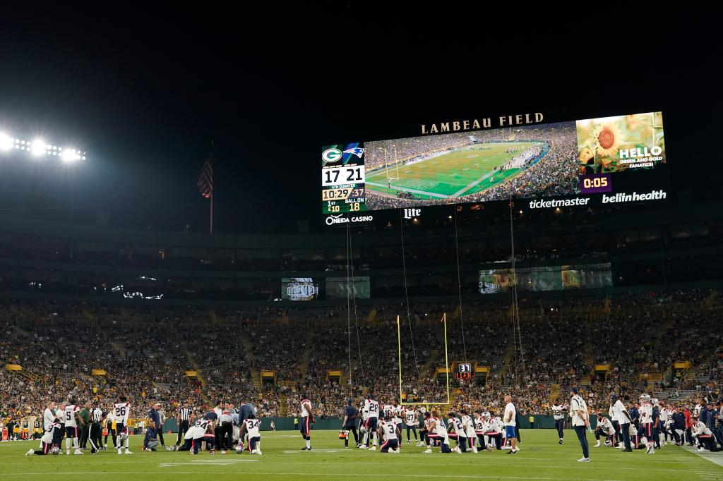 Lambeau Field on August 19, 2023 in Green Bay, Wisconsin.