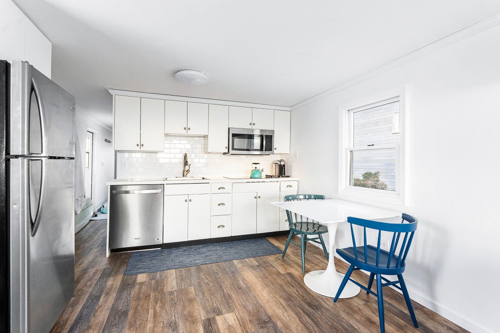 The kitchen inside the unit.