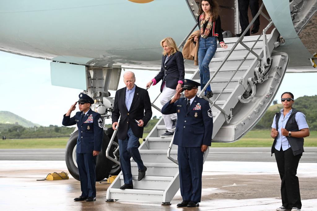 Joe and Jill Biden depart Air Force One 