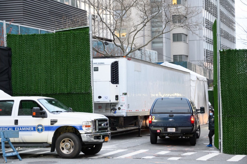 Official vehicles parked near Bellevue. 