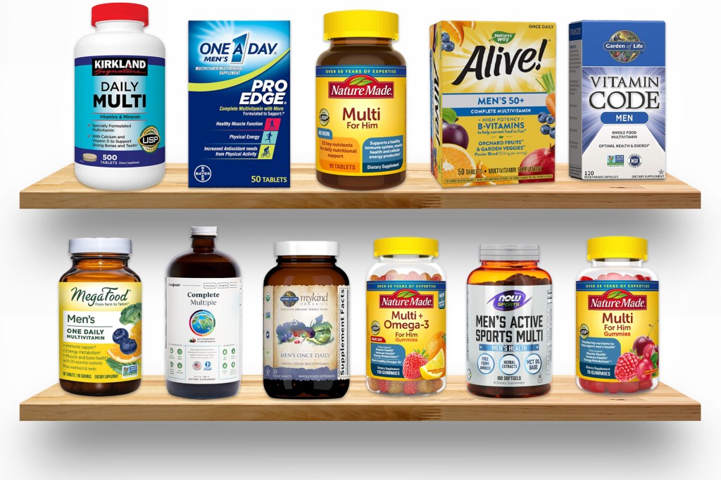 Men's multivitamins on shelves