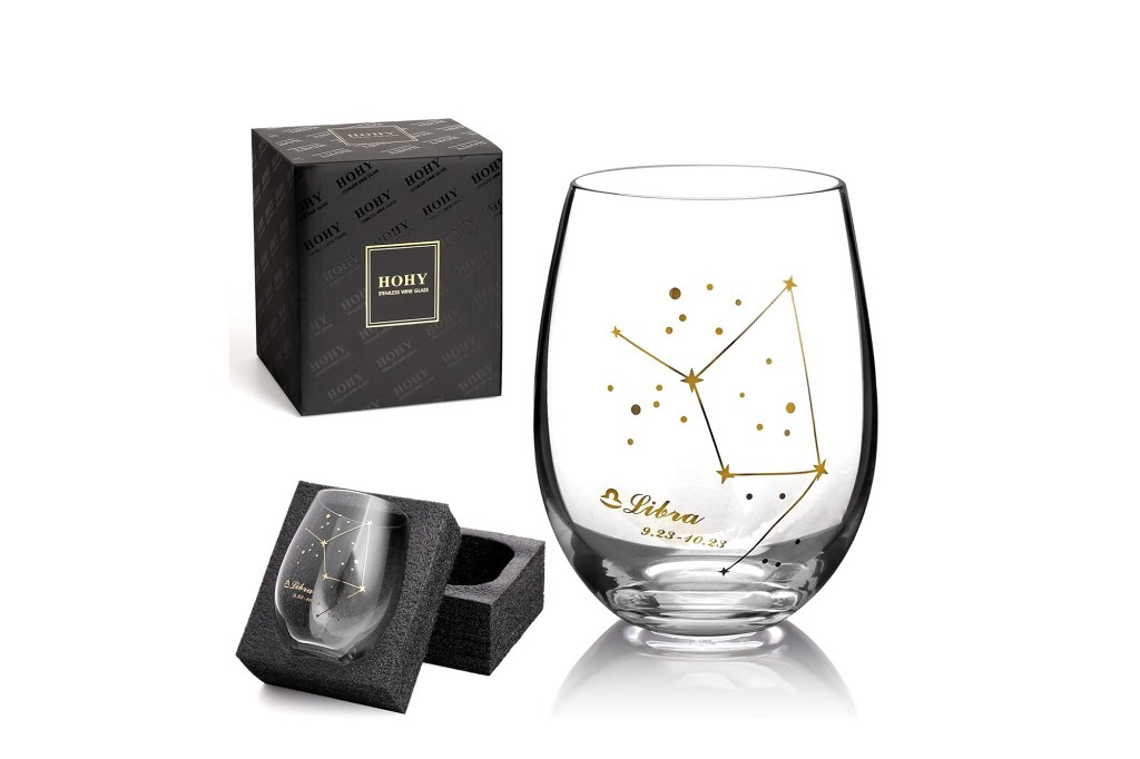 A glass with a constellation on it