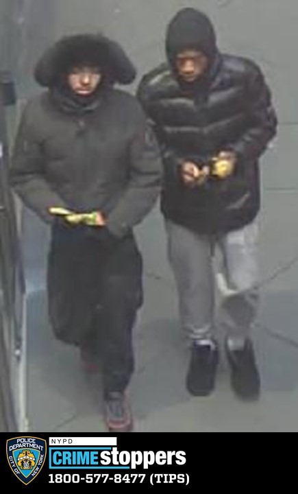 Manhattan newsstand theft suspects.