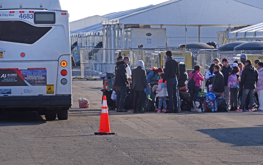 The first of about 1,900 migrants moved to Floyd Bennett Field in November amid an influx of migrants into the city.