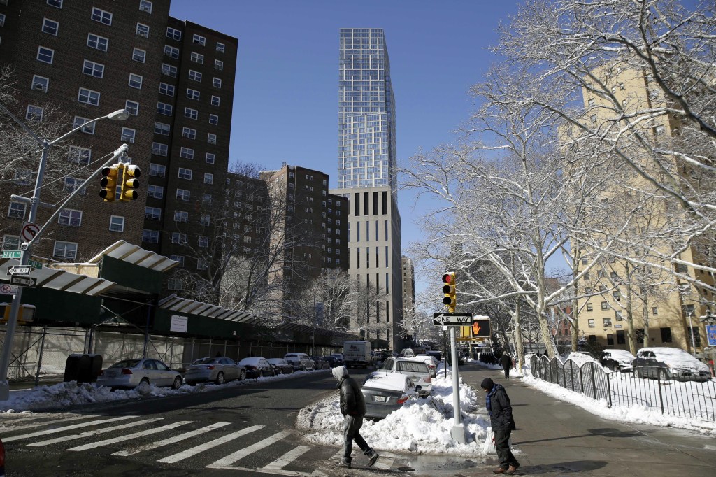 A luxury development building in East Harlem