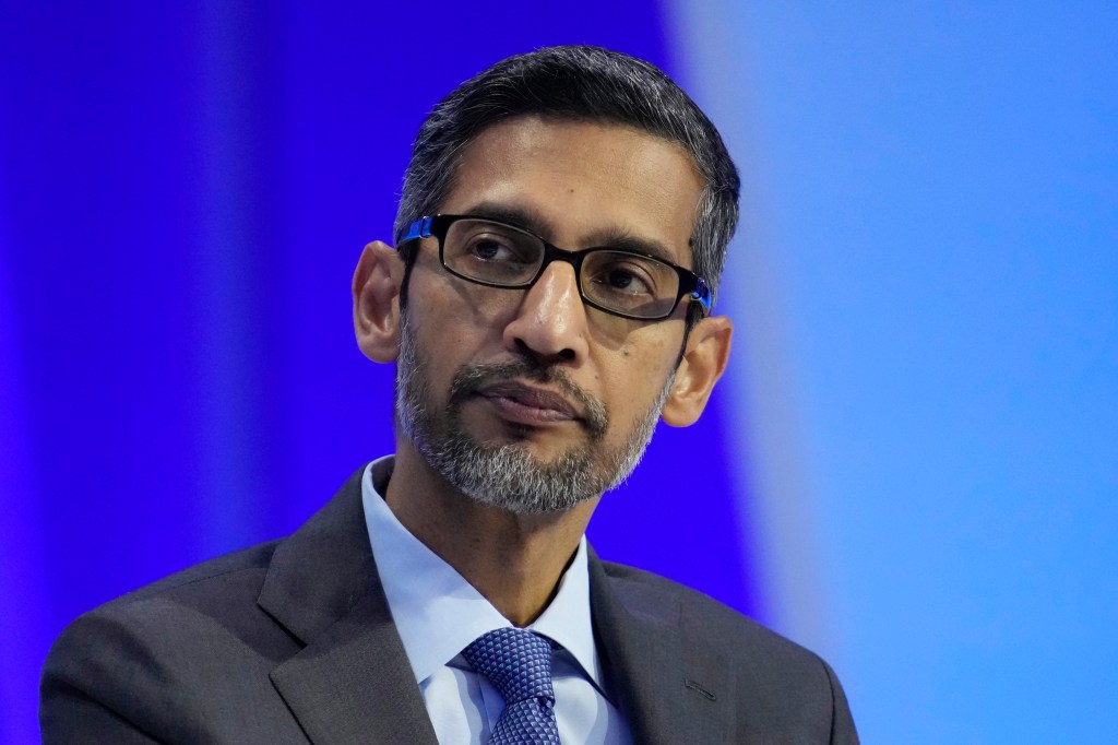 Google CEO Sundar Pichai told staffers on Wednesday that said the company will be "removing layers to simplify execution and drive velocity," noting that impending job cuts in 2024 "are not at the scale of last year's reductions."