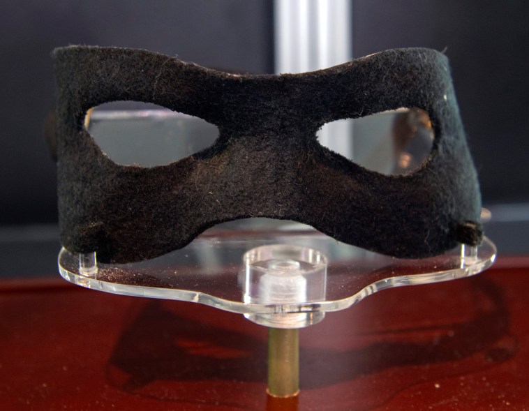 The Lone Ranger's (Clayton Moore) mask from "The Lone Ranger" TV series (1949)