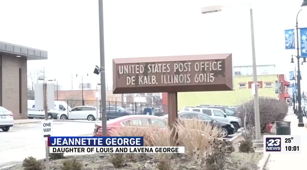 An anonymous post office employee tracked down the two surviving members of the George family to deliver it to them.