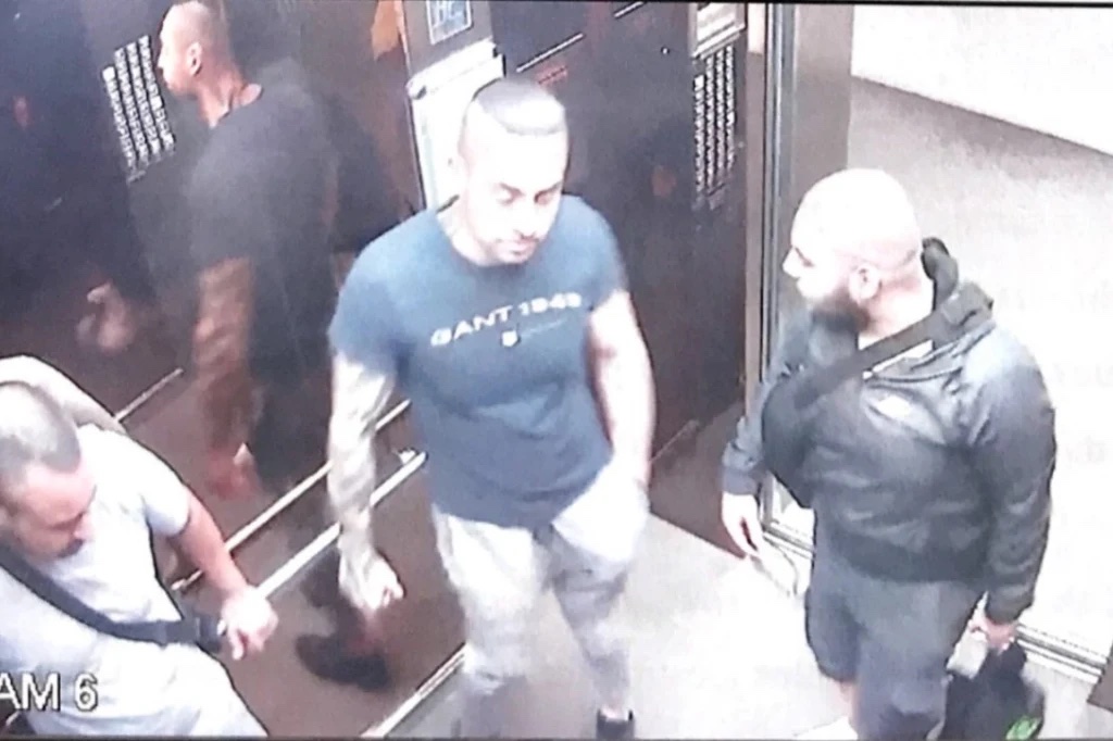 Pictured: Abuzar Sultani, bottom left, Siar Munshizada and Mirwais Danishyar were captured together on CCTV on the night Pasquale Barbaro was murdered.