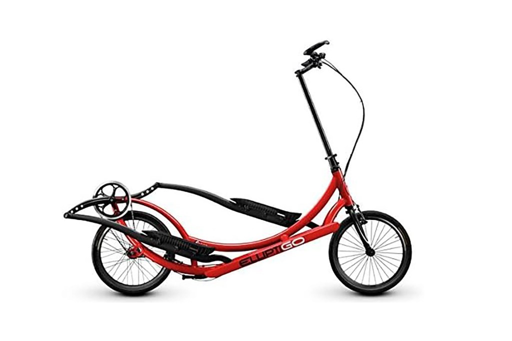 red elliptical bike